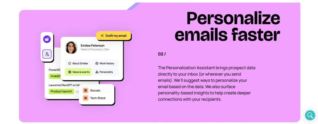 lavender ai app personal emails