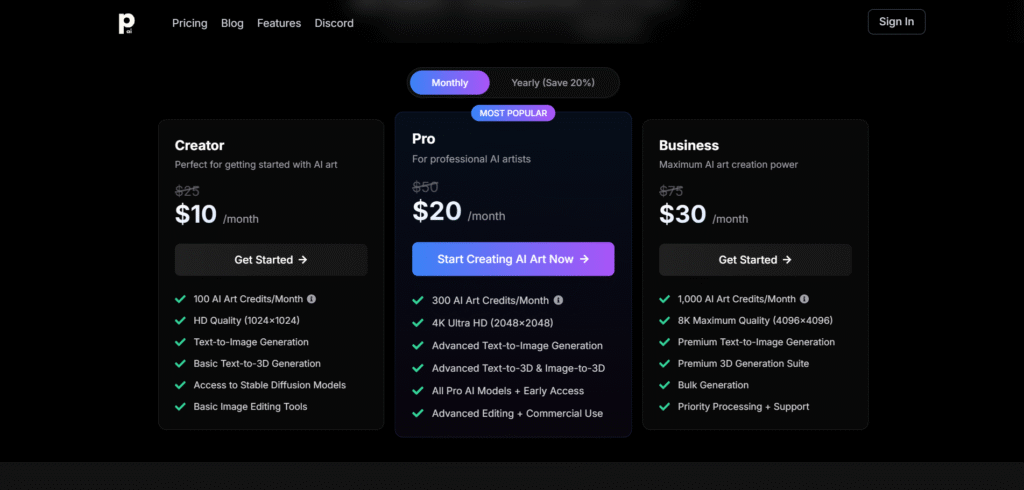 photogenius ai app pricing