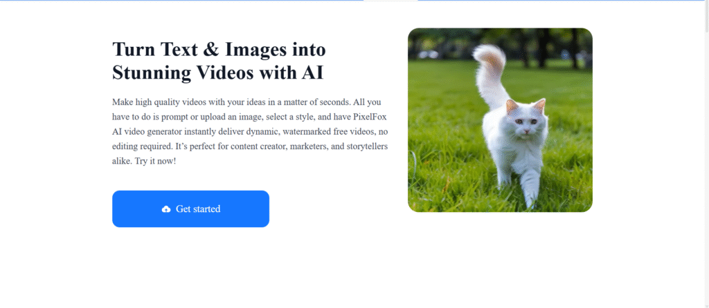 pixelfox ai app video generation