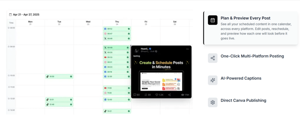 postplanify ai app calender