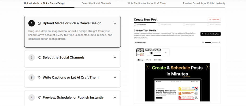 postplanify ai app create a design