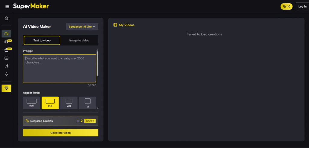 super maker ai app text to video