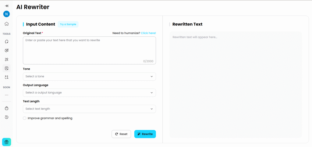 text2go ai app rewriter