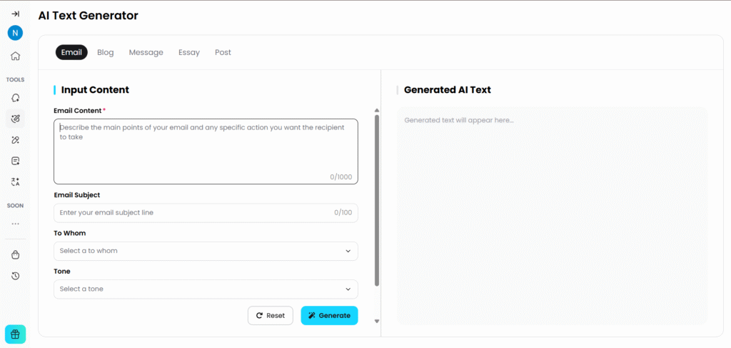 text2go ai app text generator