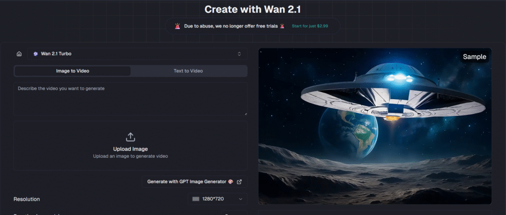 wan 2 ai app generated video