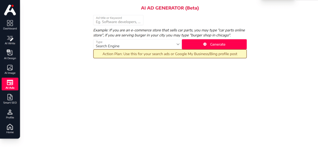 wordad ai app ad generation