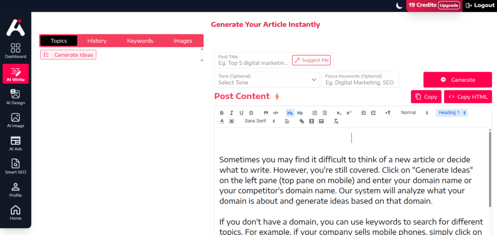 wordai app article generation