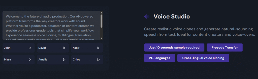 AudioPod AI app voice studio