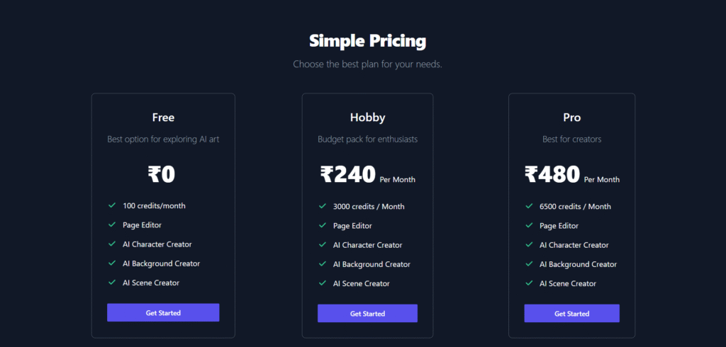 Comicsmaker AI app pricing