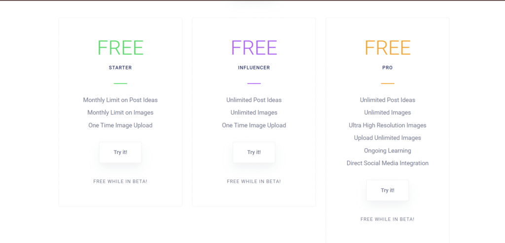Fanster AI app pricing