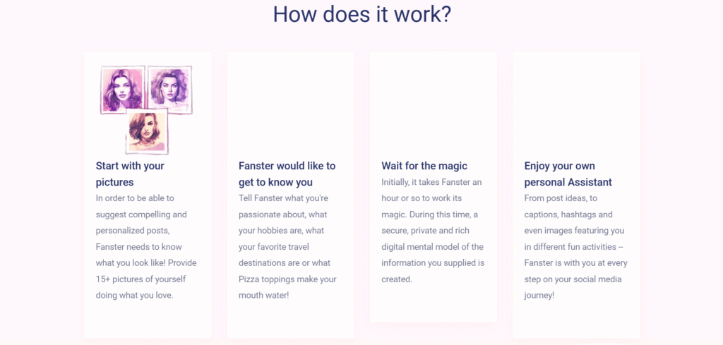 Fanster AI app work