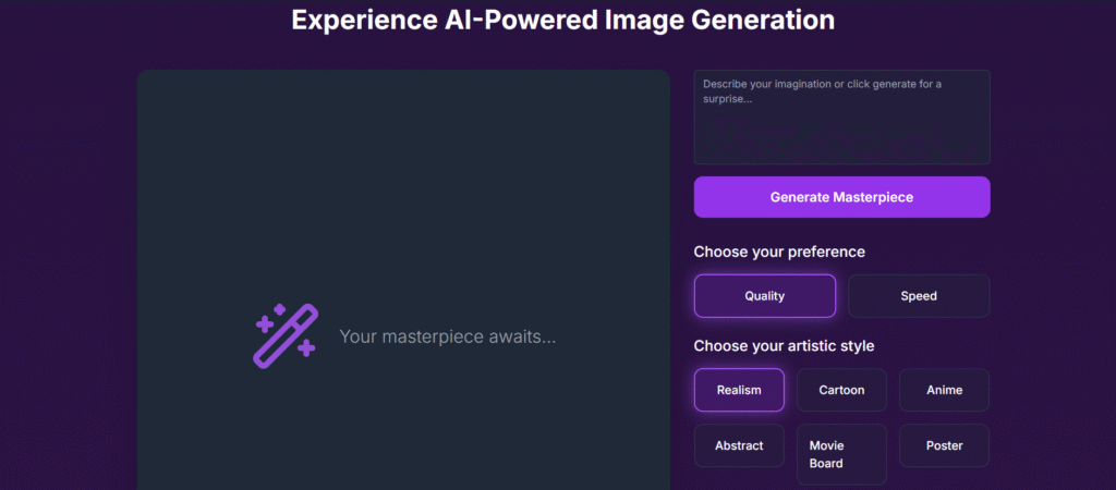Glimsy AI app dashboard