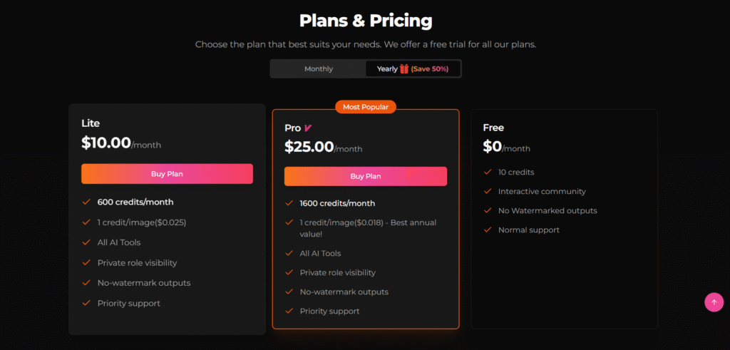ImageGPT AI App Pricing