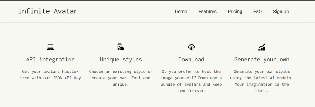 Infinite Avatar AI App features