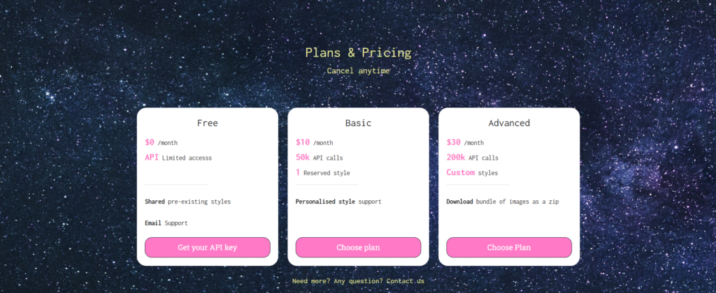 Infinite Avatar AI App pricing