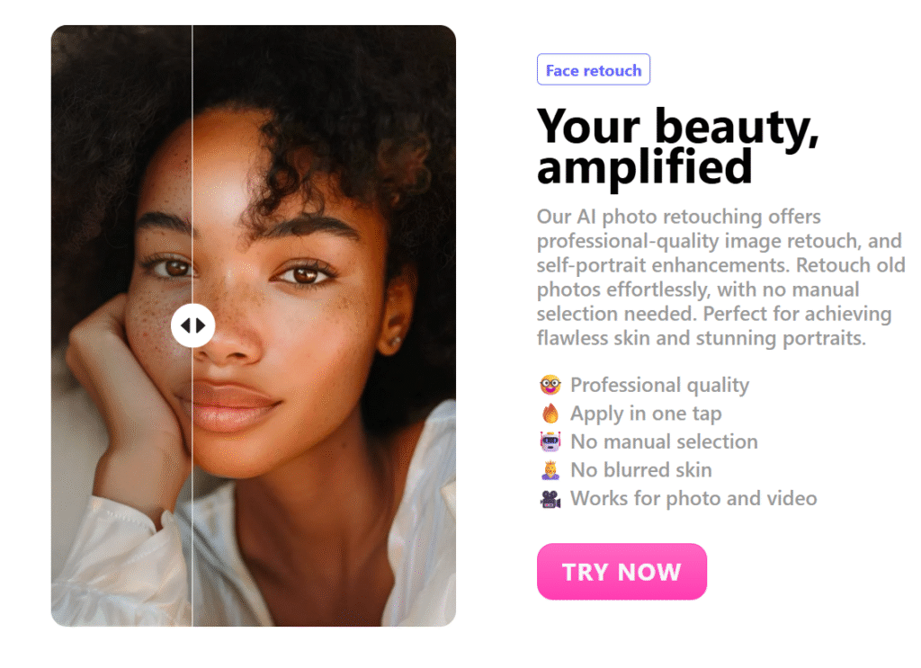 Lensa AI App Face Retouch