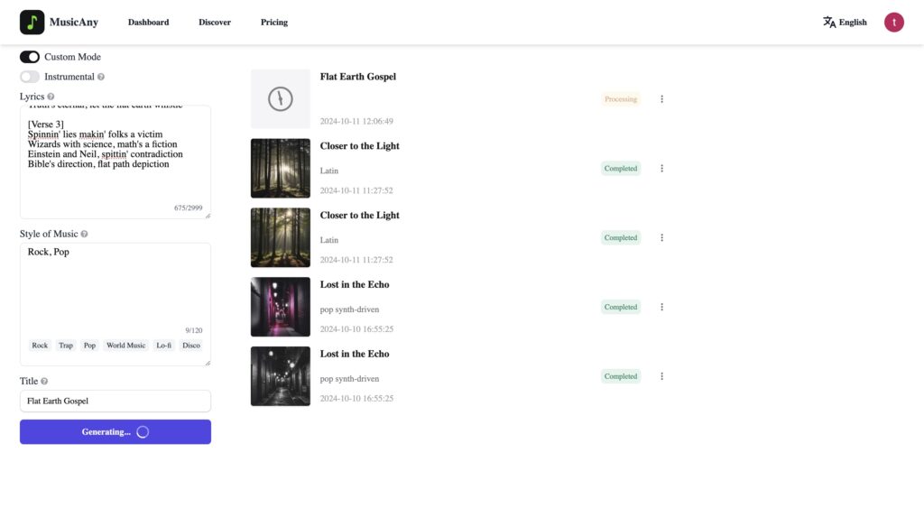 Music any ai app music generation