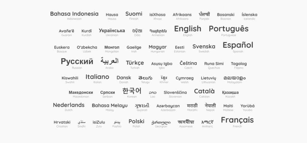 Novelist AI app languages