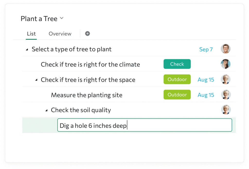 Quire ai app breaking tasks