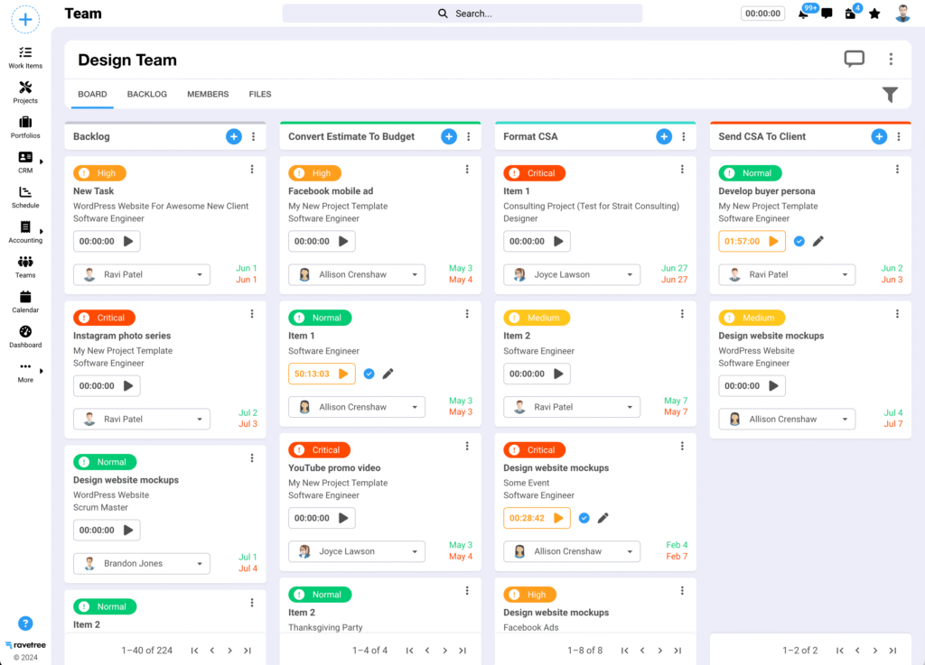 Ravetree-Team-Kanban-View