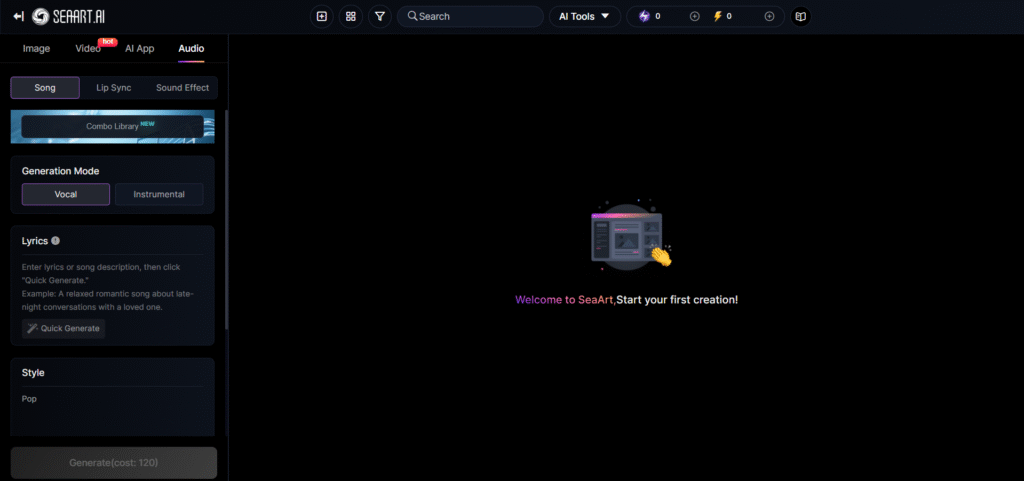 Seaart AI ai app music generation