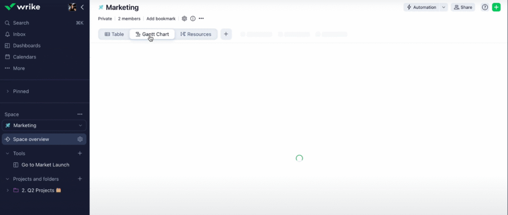 Wrike ai app gnatt charts
