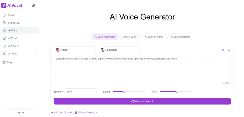 ai vocal ai app voice