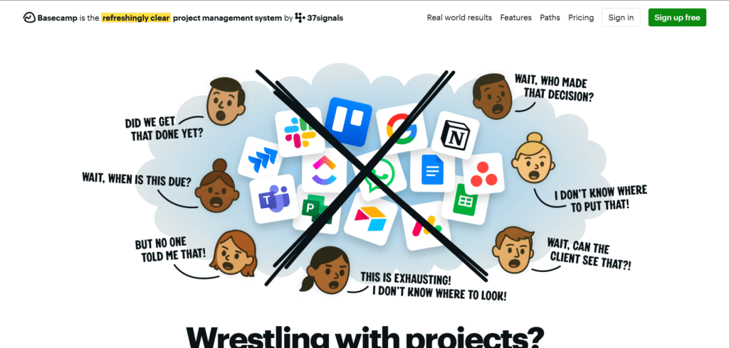 basecamp ai app homepage