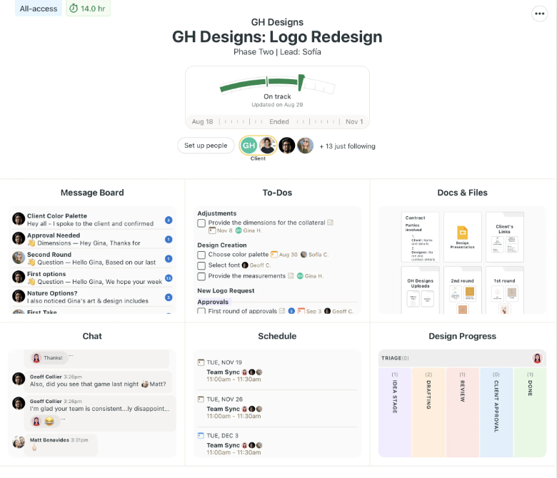 basecamp ai app project page