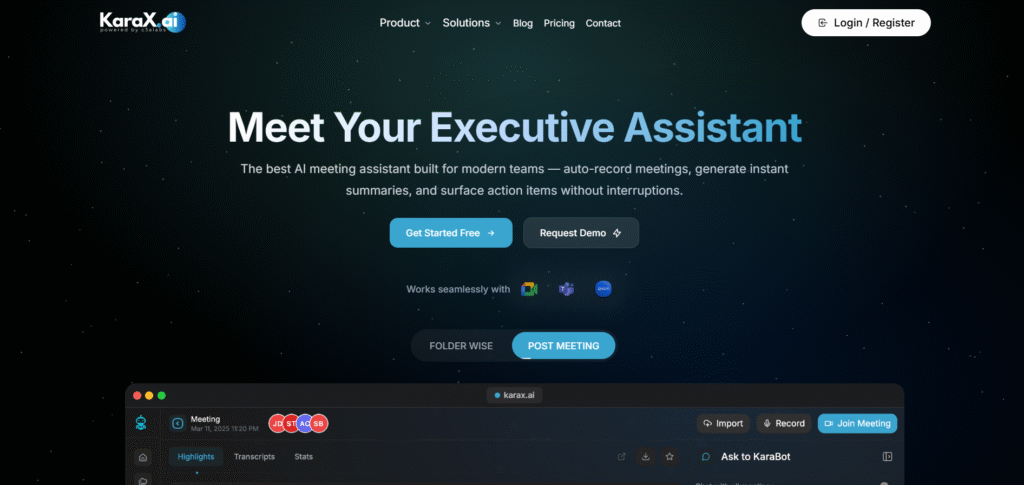 karax ai app homepage