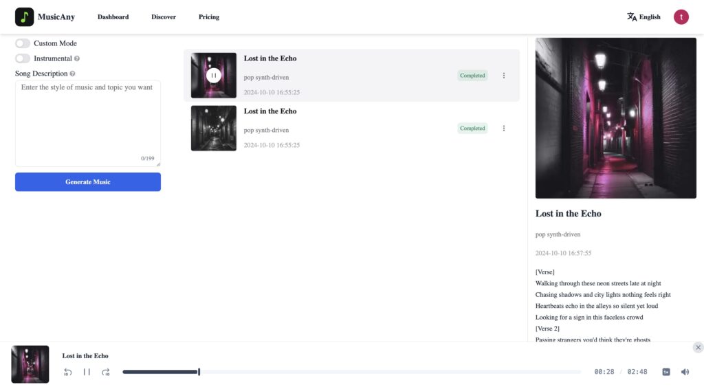 music any ai app generated music