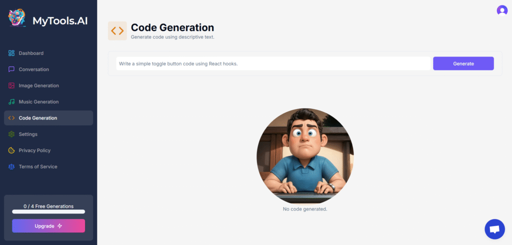my tools ai app code generation