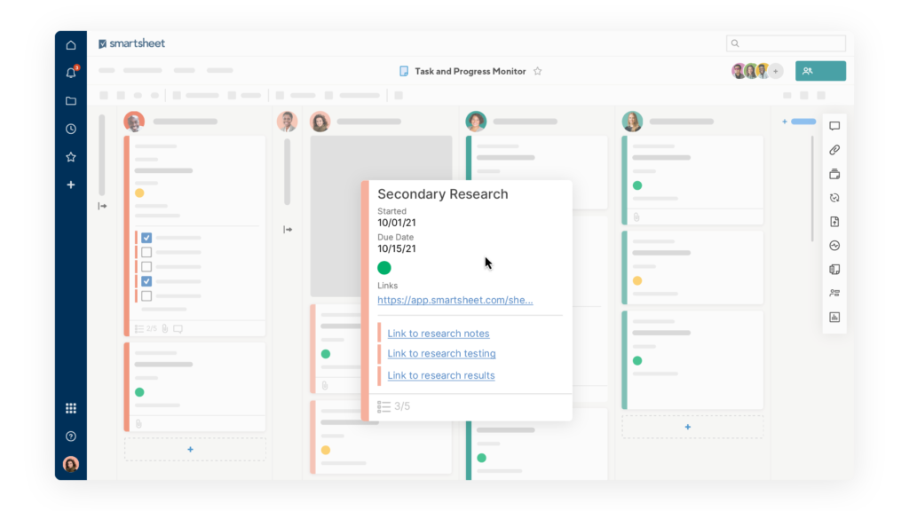 smartsheet ai app card view