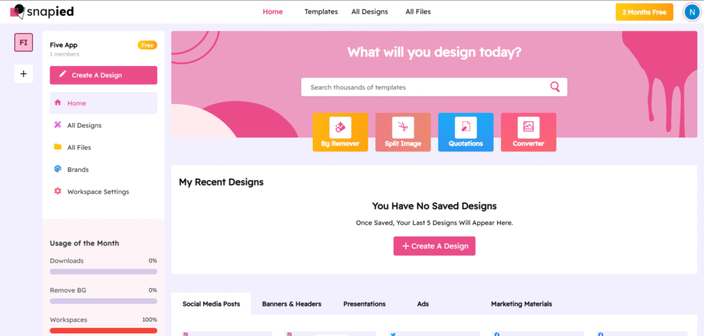 snapied ai app dashboard