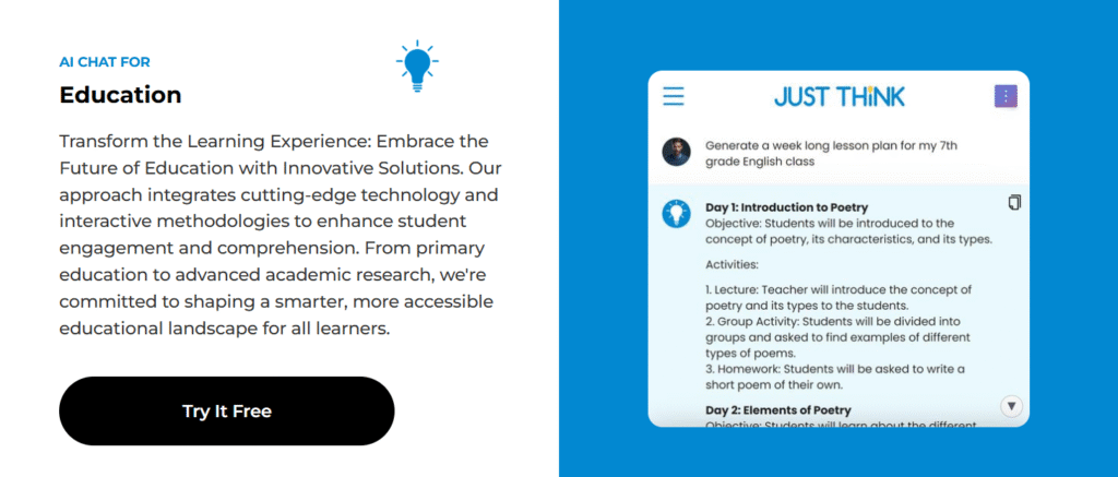 Just think ai app education