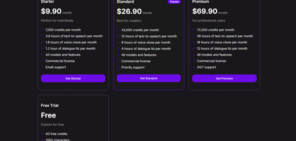 RealTime TTS ai app pricing