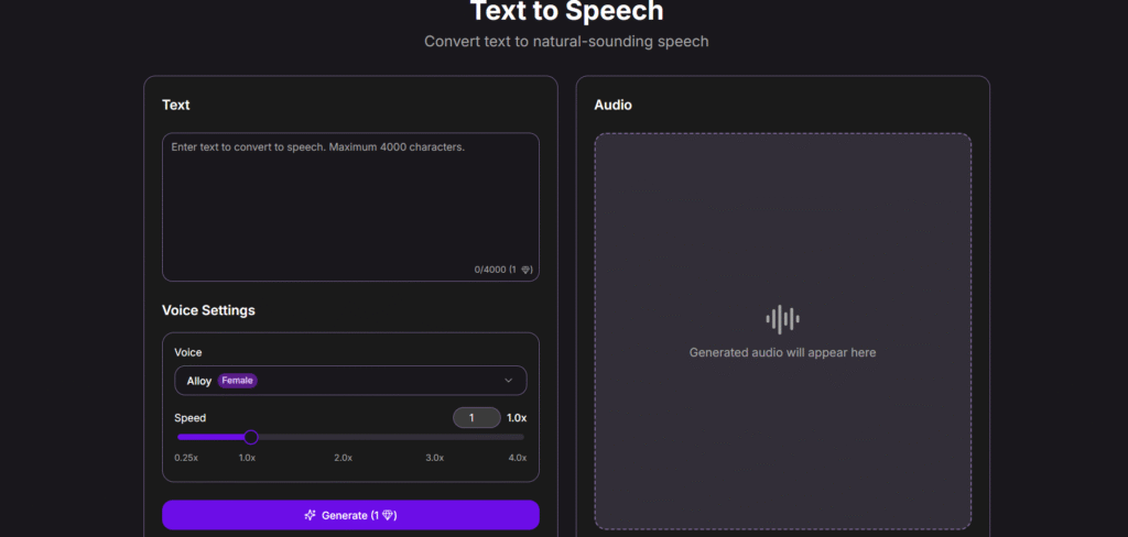 RealTime TTS ai app text to speech