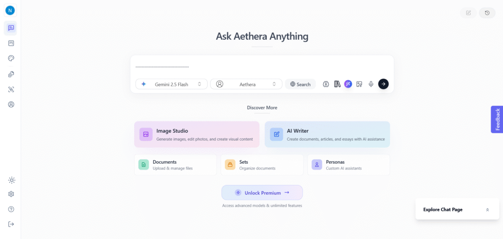 aethera ai app home