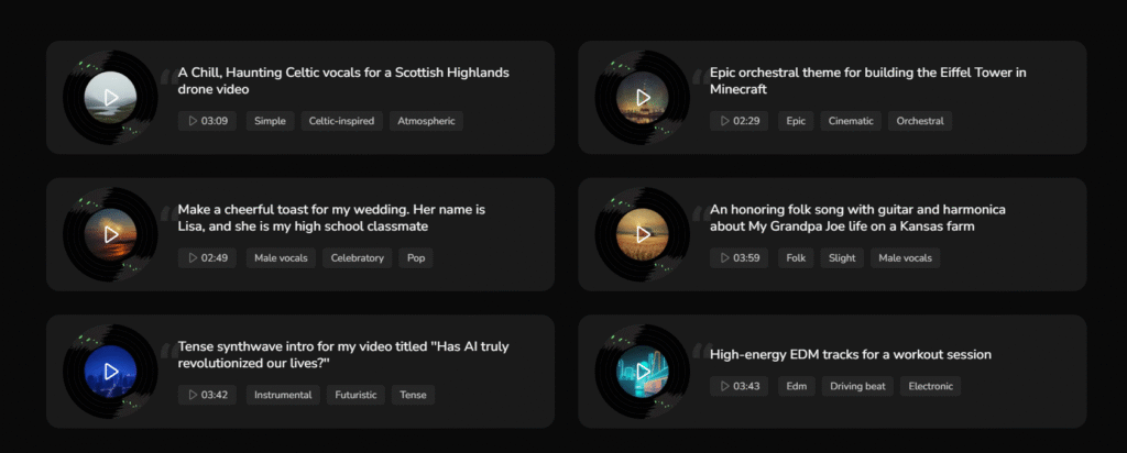 musiccreator ai app generated Music