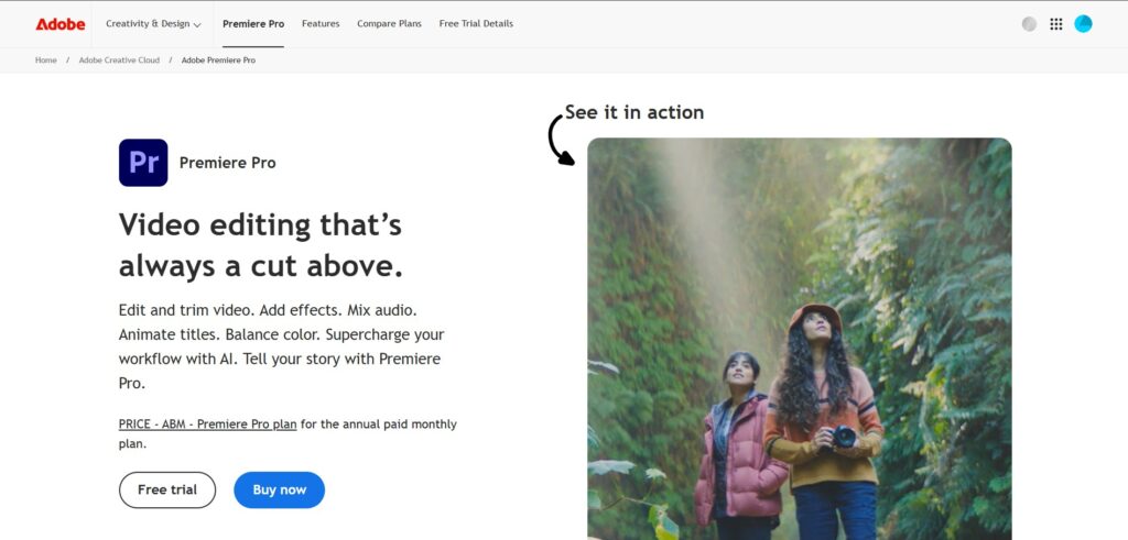 Adobe-Premiere-Pro-AI-App-Homepage