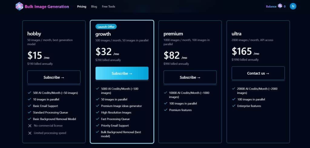 Bulk-Image-Generation-AI-App-Pricing