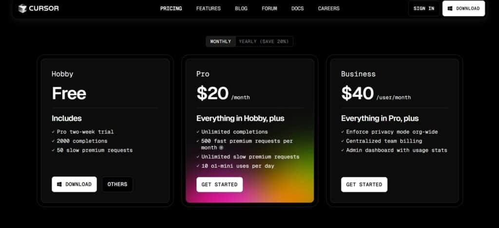 Cursor-AI-App-pricing