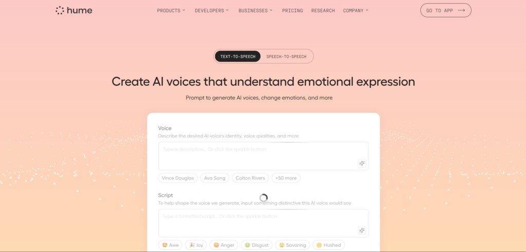 Hume-AI-App-Homepage