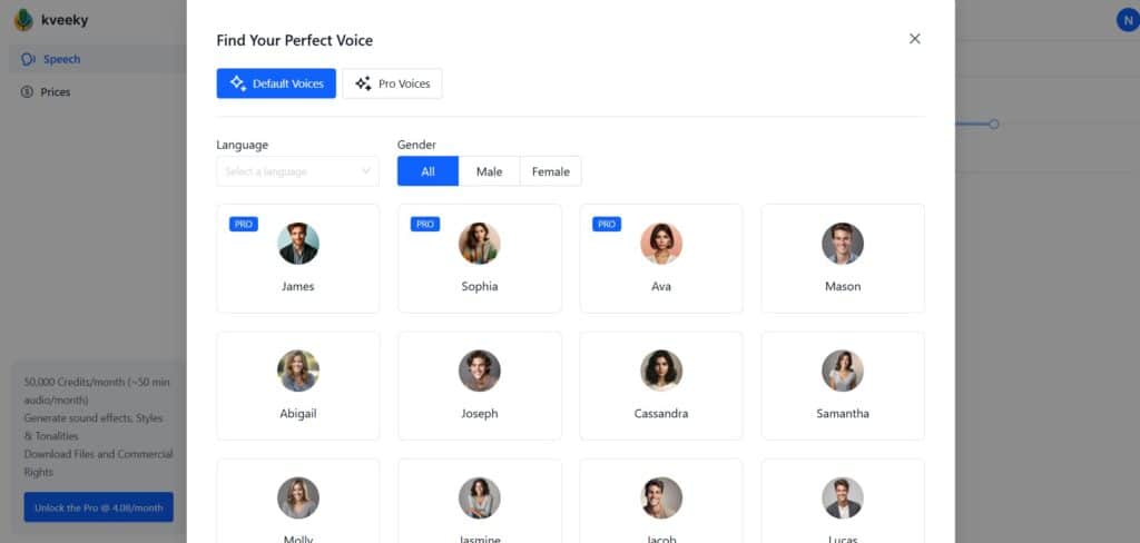 Kveeky-AI-App-Voices