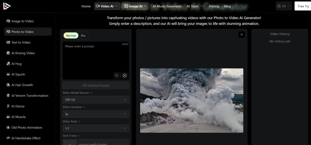 Videoweb-AI-App-Photo-to-Video