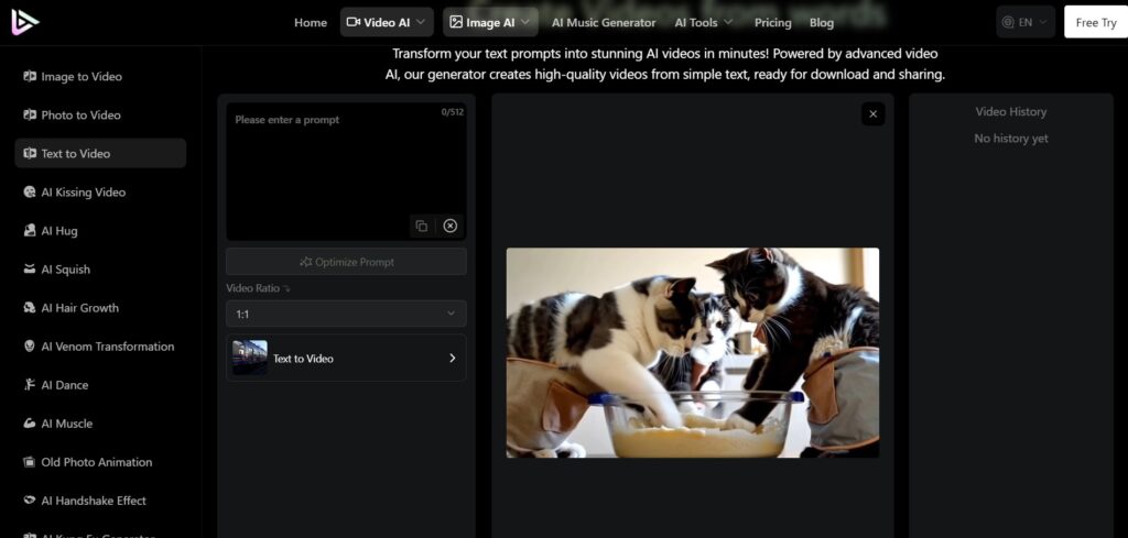 Videoweb-AI-App-Text-to-Video