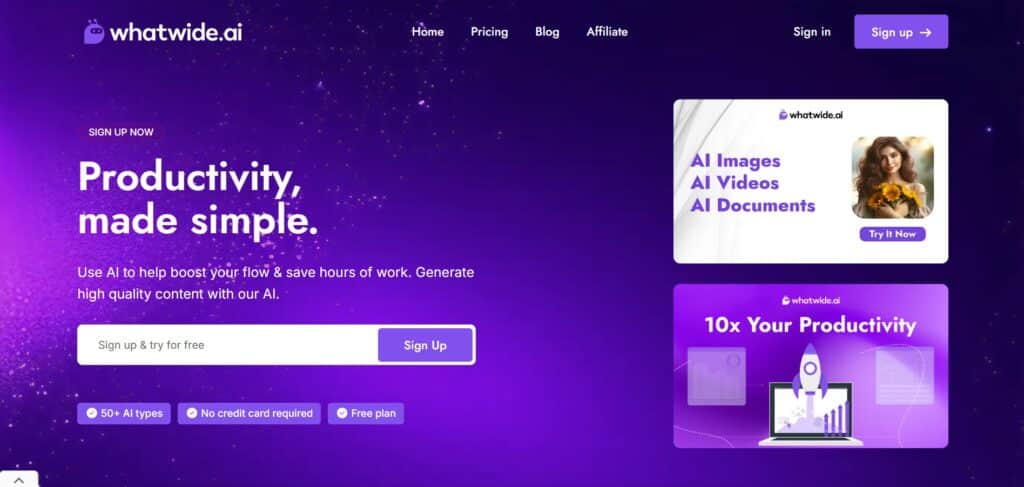 Whatwide-AI-App-Homepage