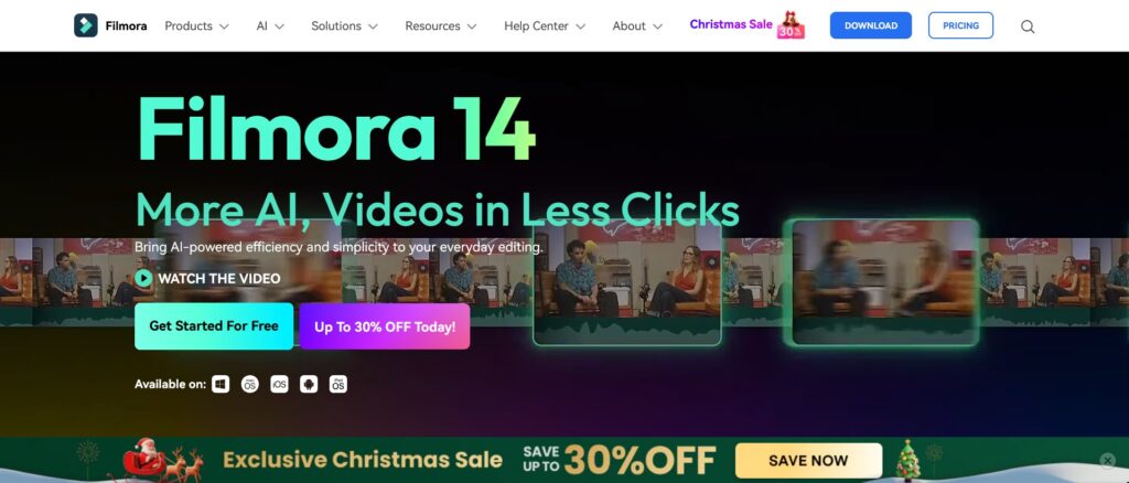 Wondershare-Filmora-AI-App-Homepage