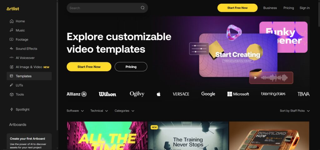 artlist-ai-app-templates