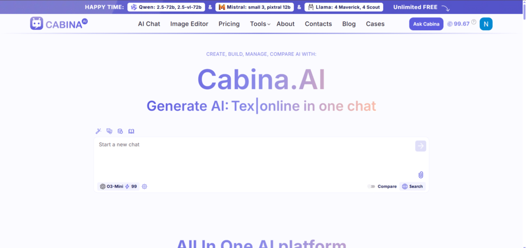cabina-ai-app-homepage
